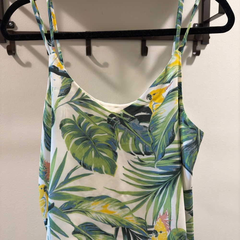 Women’s June & Hudson Tropical Print Crop Tank Top